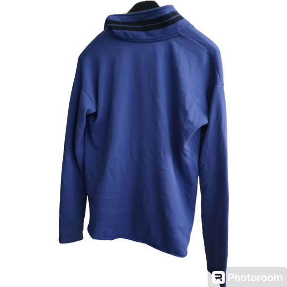 Blue 'PINK' Sweater with zipper detail- Sz. SM - Picture 3 of 3